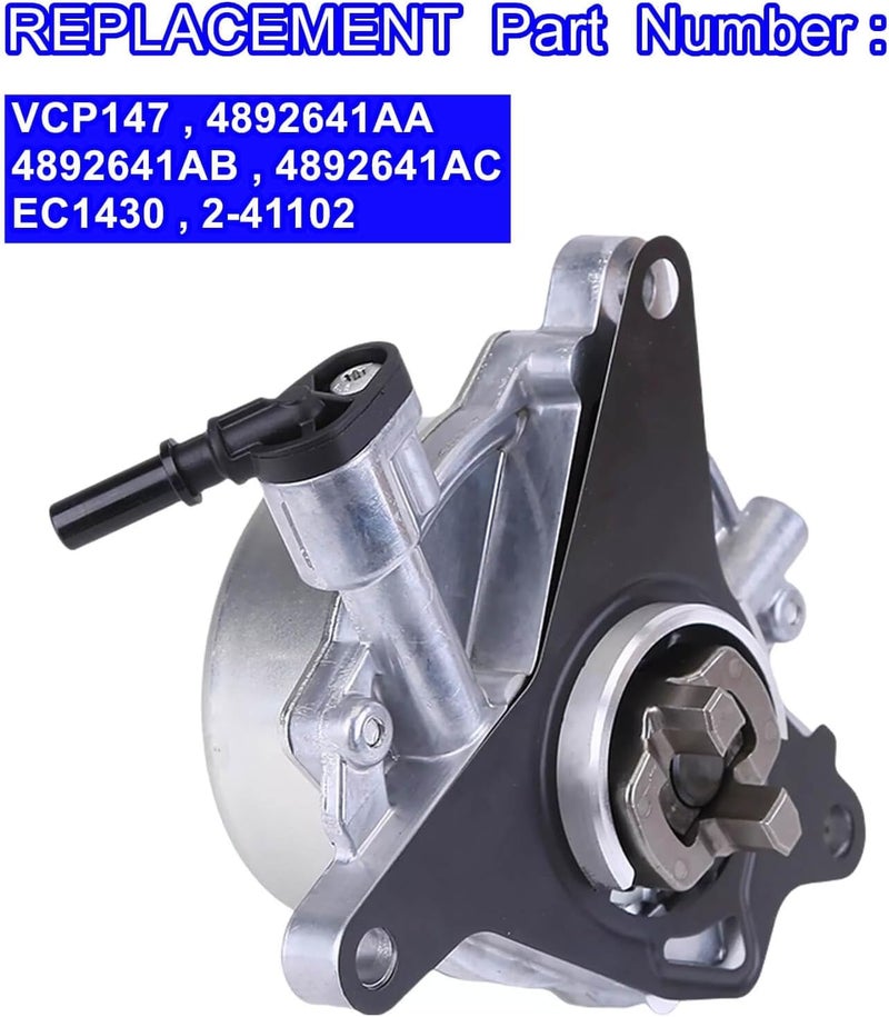 LDCRE Brake Vacuum Pump with Seal Gasket 4892641AC, Fit for Dodge Dart 2013-2016,for Fiat 500 500L 500X 2012-2019,for Jeep Renegade 2015-2018 - Image 5